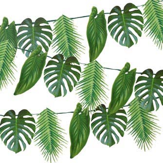 Tropical palm leaf paper garland