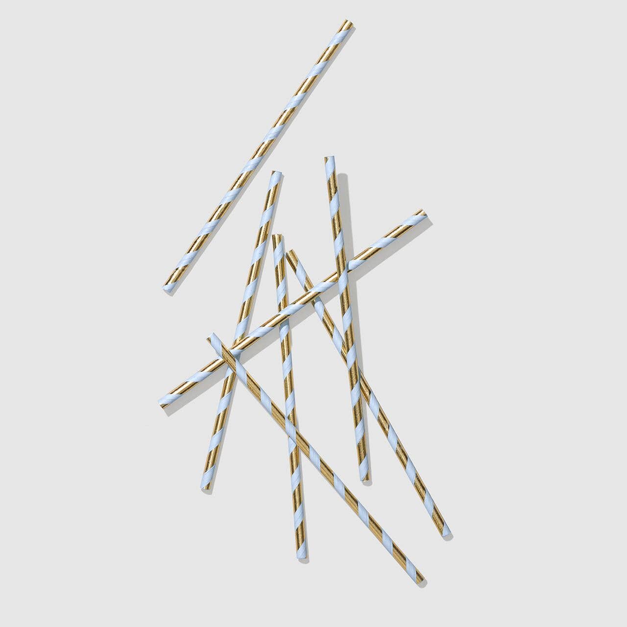 Coterie Party Supplies - Blue and Gold Paper Straws