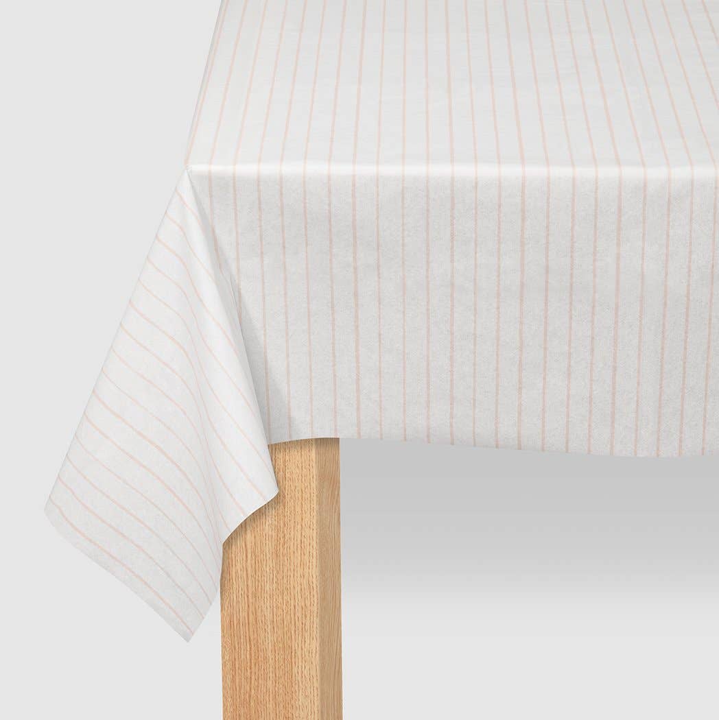 Coterie Party Supplies - Pale Pink Pinstripe Paper Tablecloth