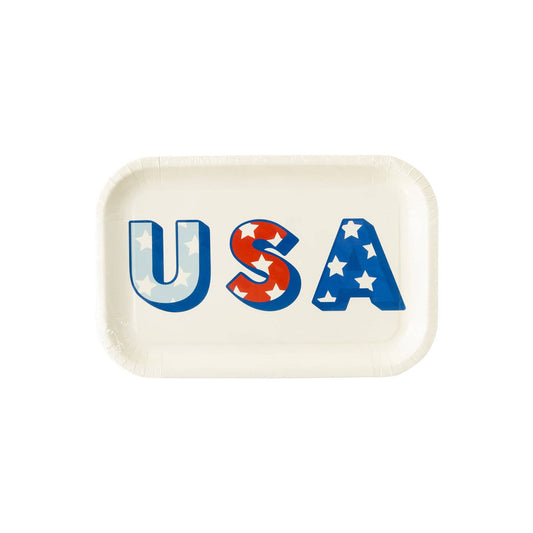 USA printed paper party plates