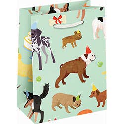 Small Birthday Dog Printed Gift Bag with handles