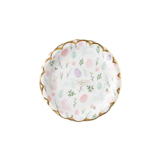 Watercolor Scalloped Round Plates