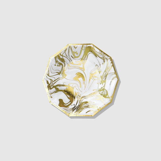 Coterie Party Supplies - Marble Small Paper Plates