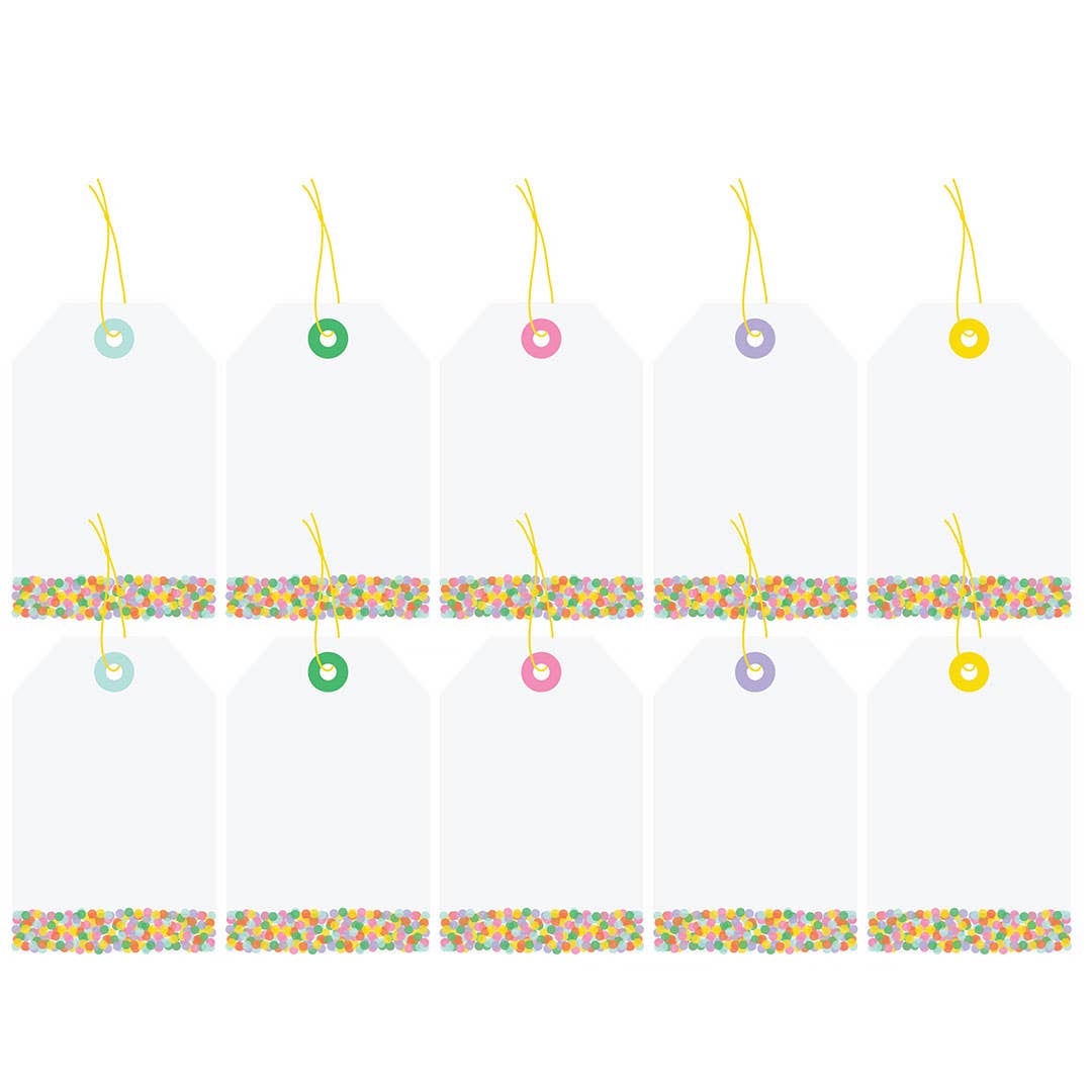 Paper Source - Rainbow Confetti Tags