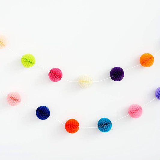 Paper Source multicolored honeycomb garland