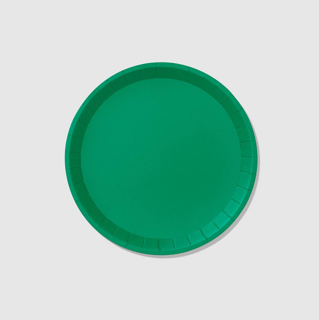 Green paper party plate