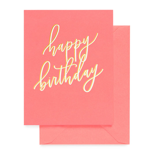 Sugar Paper - Happy Birthday Neon Card