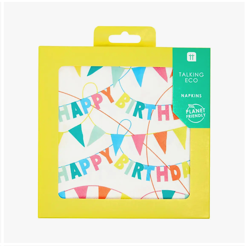 Talking Tables - Rainbow Recyclable Birthday Napkins