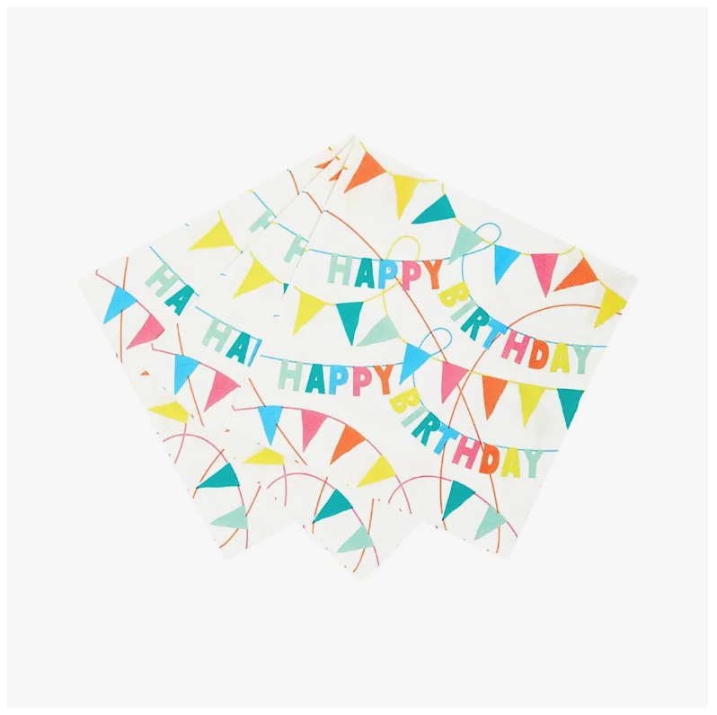 Talking Tables - Rainbow Recyclable Birthday Napkins