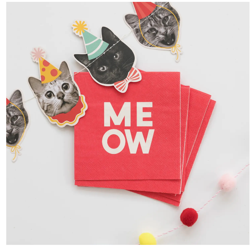 My Mind’s Eye - Cat "MEOW" Cocktail Napkins