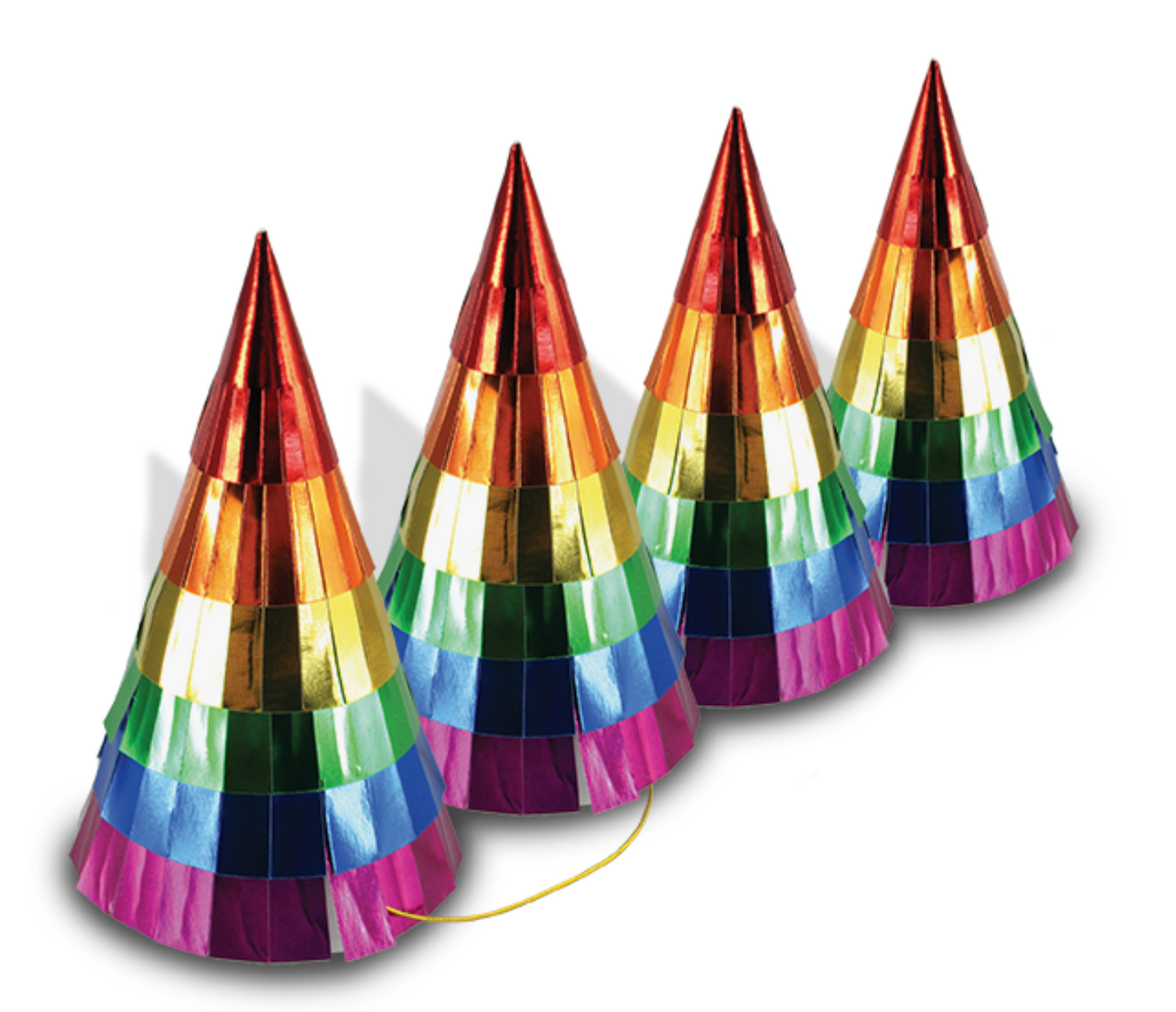 Party Partners - Rainbow Fringe Party Hats