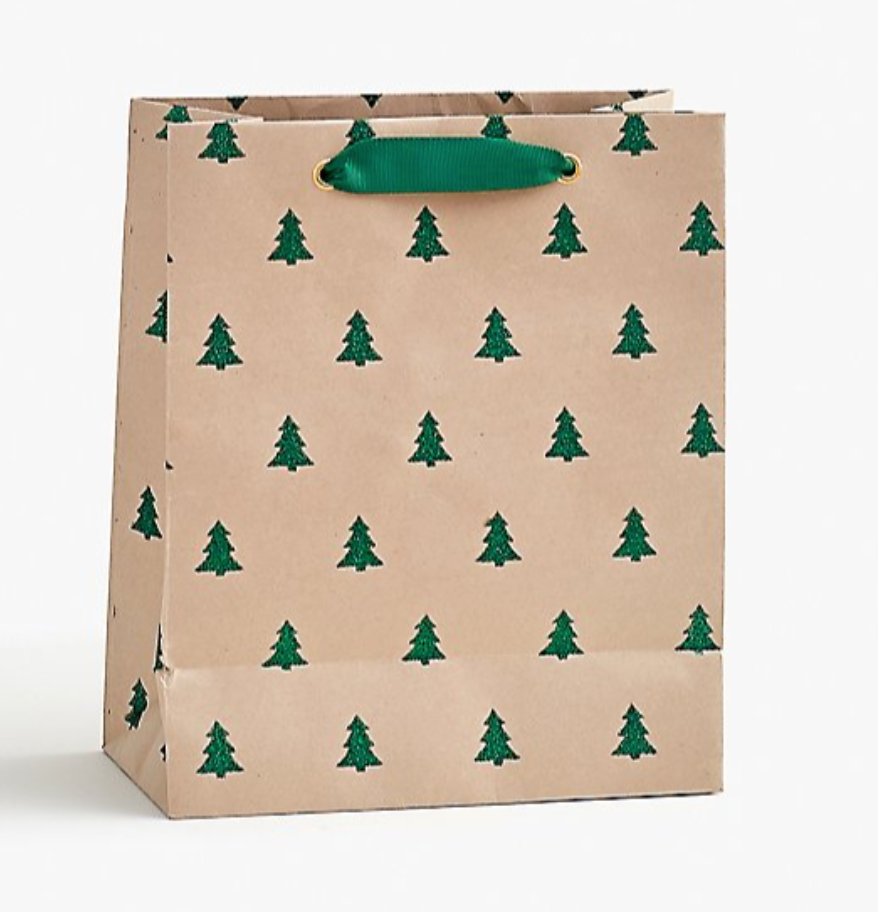 Paper Source - Green Glitter Tree Bag