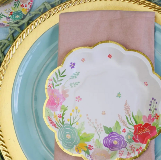 Kate Aspen Garden Blooms paper plate