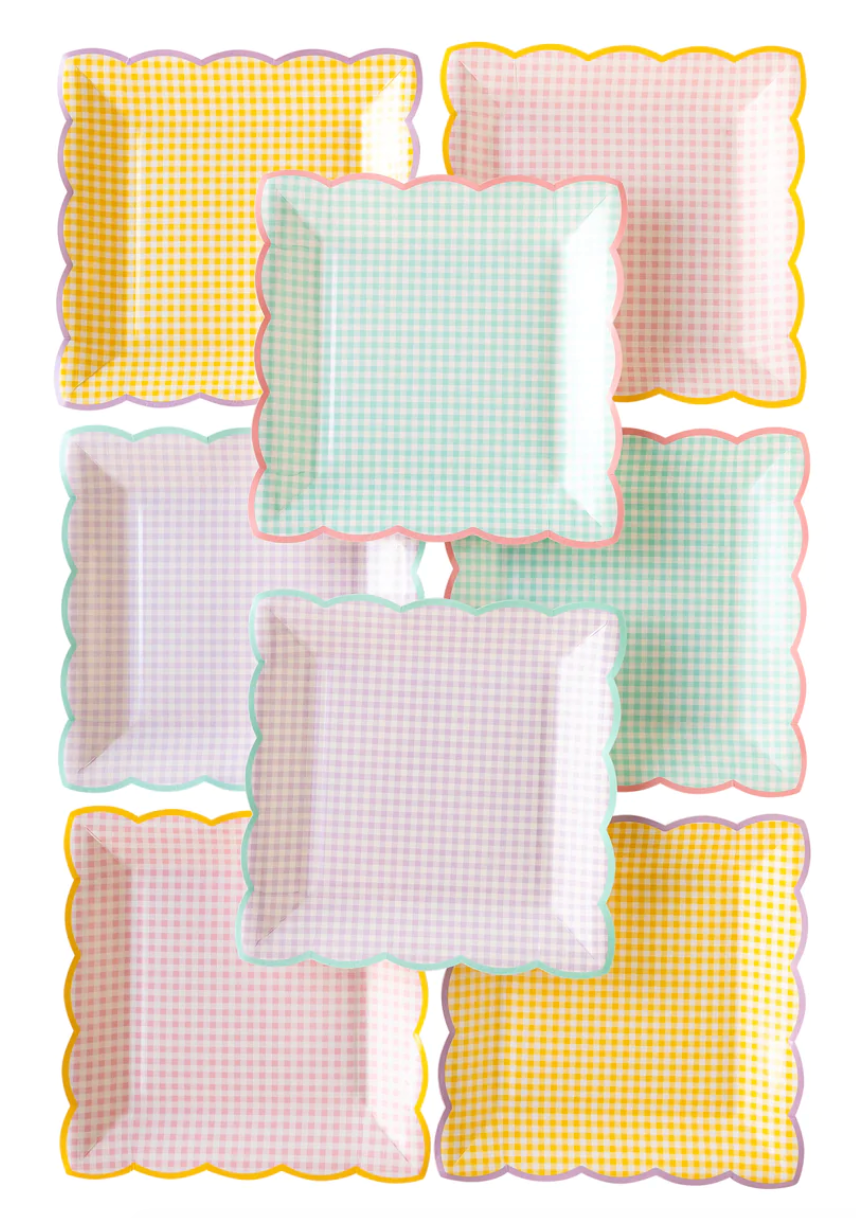 Gingham Plate Set