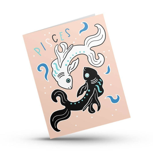 Pisces zodiac birthday card