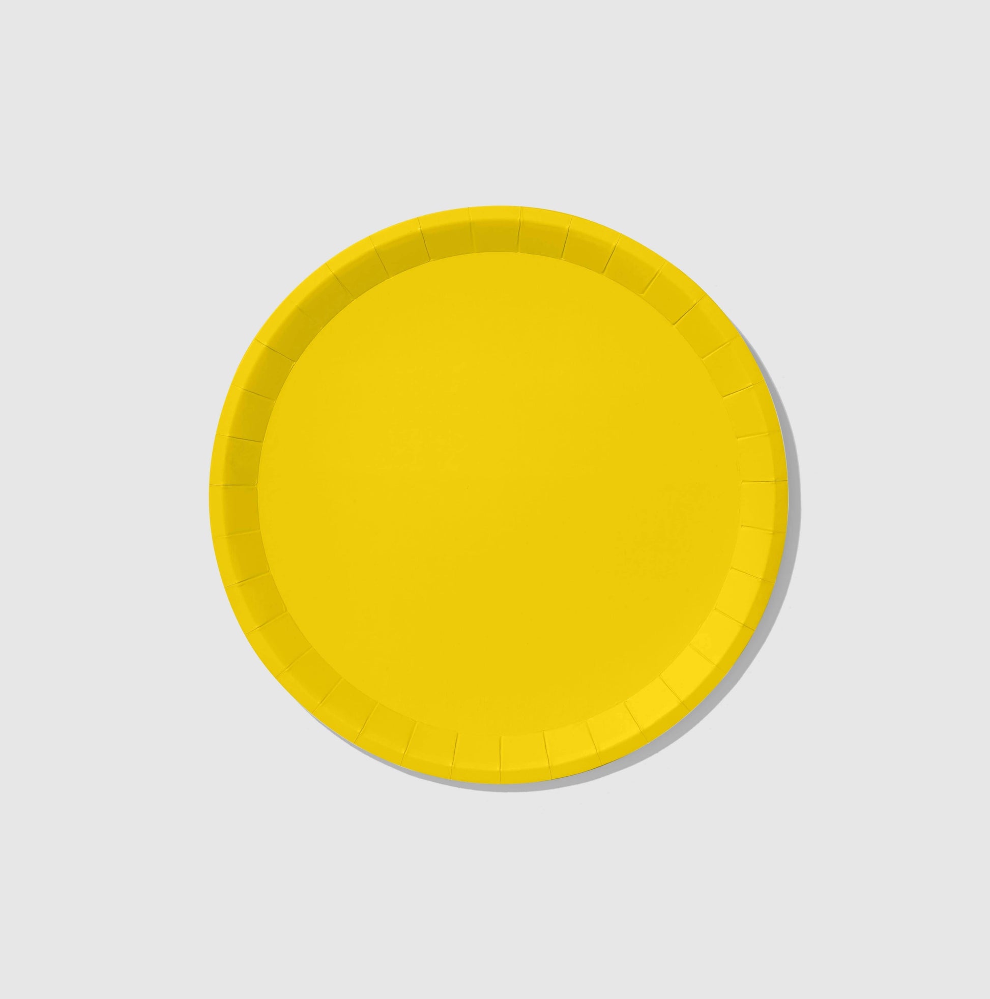 Yellow paper party plate