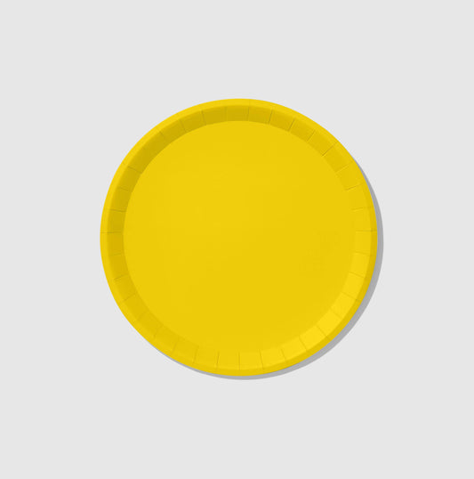 Yellow paper party plate