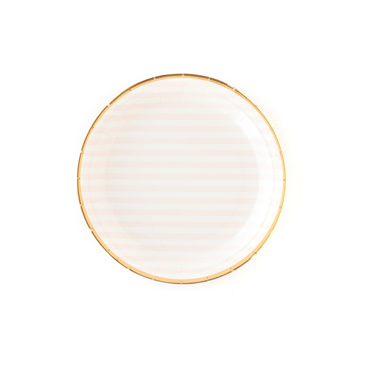 Pink and white striped plates