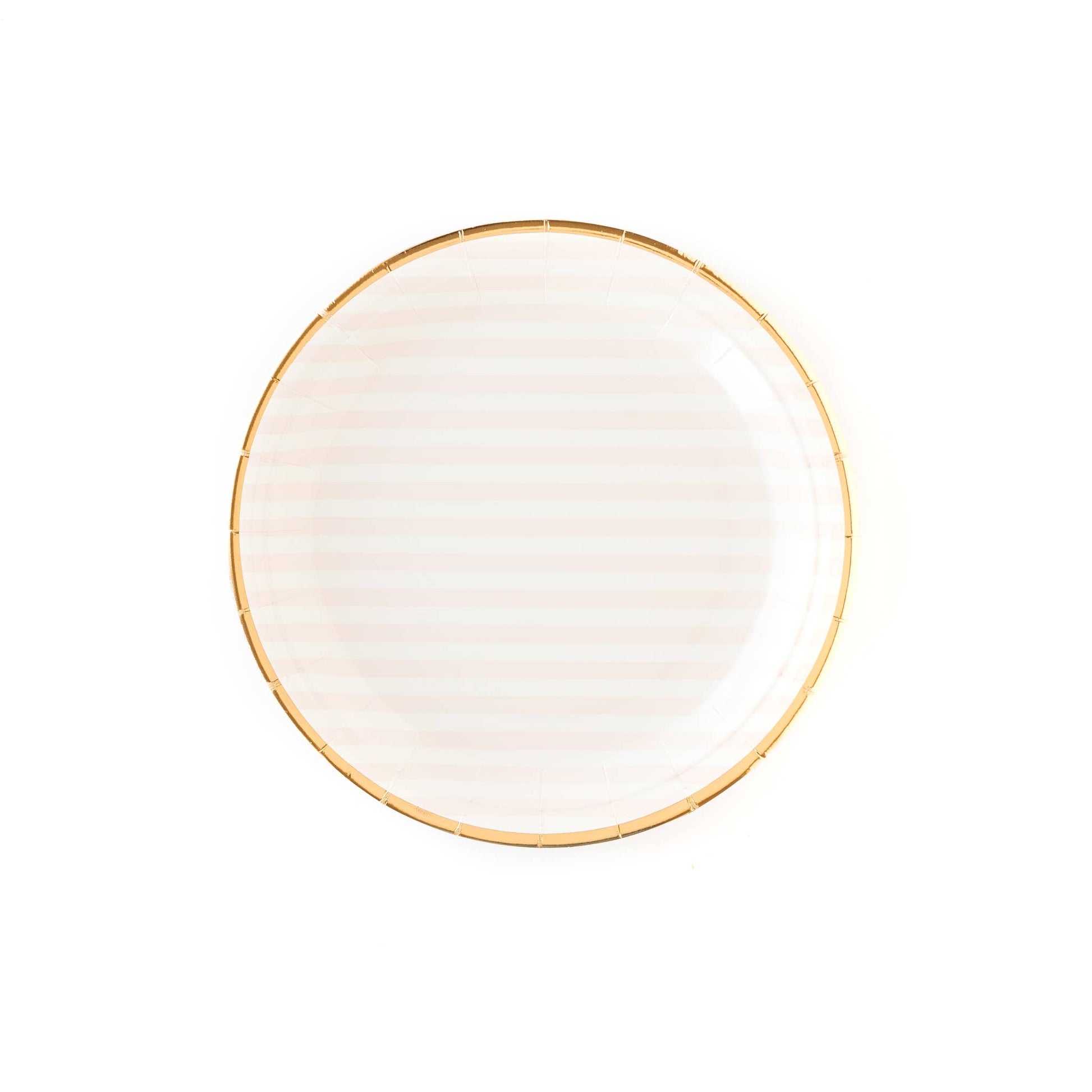 Pink and white striped plates