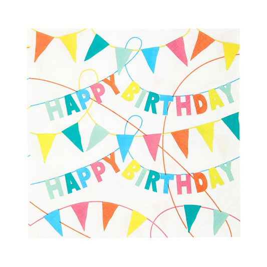 Talking Tables - Rainbow Recyclable Birthday Napkins