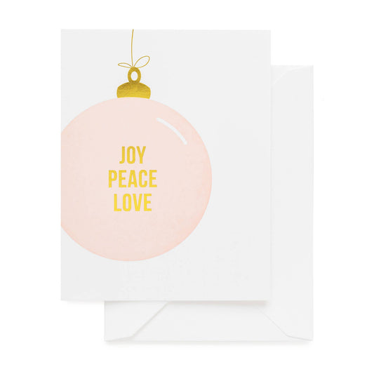 Sugar Paper - Joy Peace Love Ornament Card