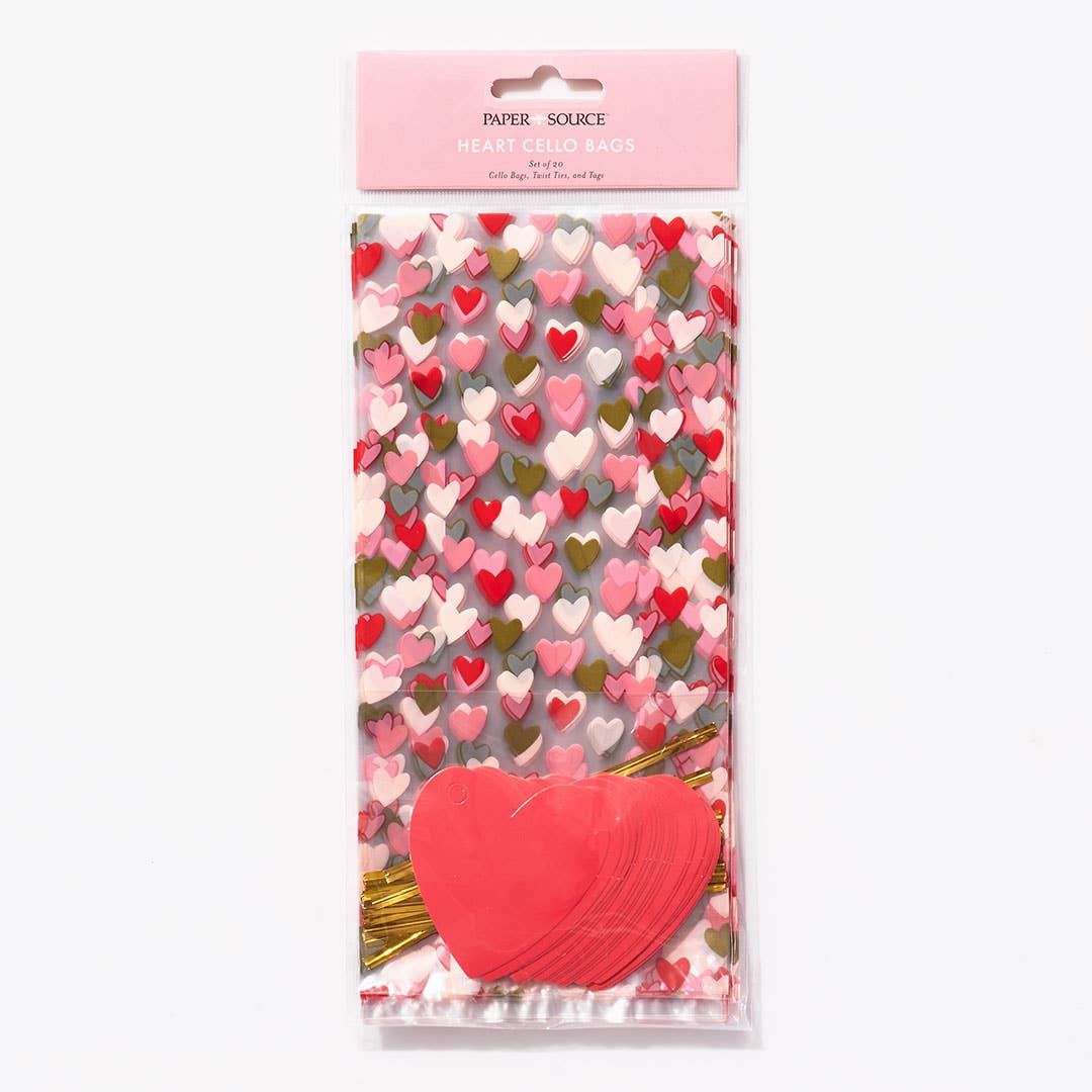 Paper Source - Heart Cellophane Treat Bags