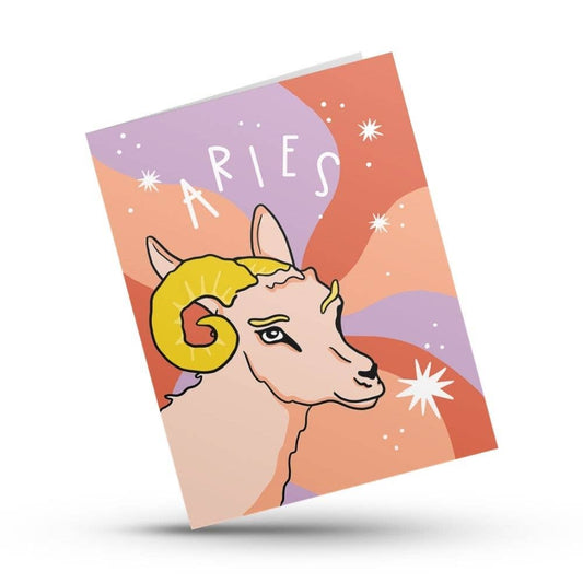 Aries zodiac birthday card