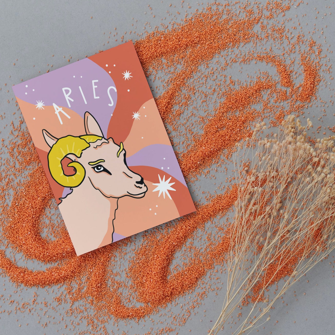 Aries zodiac birthday card